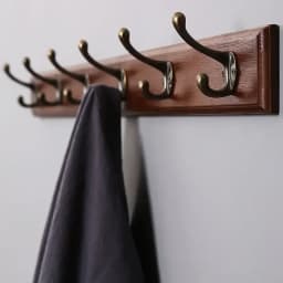 Wall Mounted Solid Wood Coat Rack with Hooks Space Saving Closet Organizer for Hats Jackets Entrance Hallway Decor Furniture