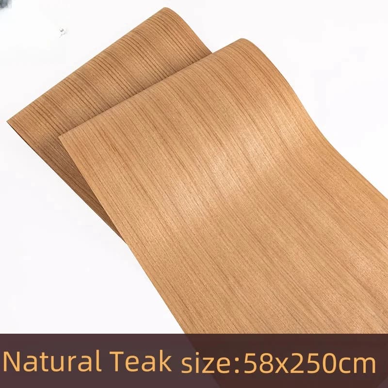 Home Wooden Furniture Veneer Thickness 0.2mm Natural Teak Veneer Wooden Sheet for Furniture Cabinet/Wood Door Decoration