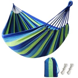 Hammock Leisure Durable Single Travel Swing Chair Hanging Bed Casual Hammocks For Patio Garden Backyard Outdoor Indoor With Bag