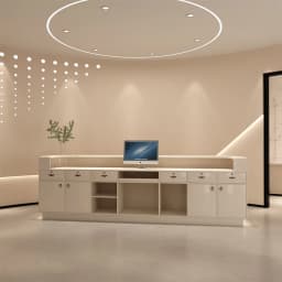 Beauty salon simple cream wind checkout page medical beauty dental clinic bar table clothing store yoga studio company front des