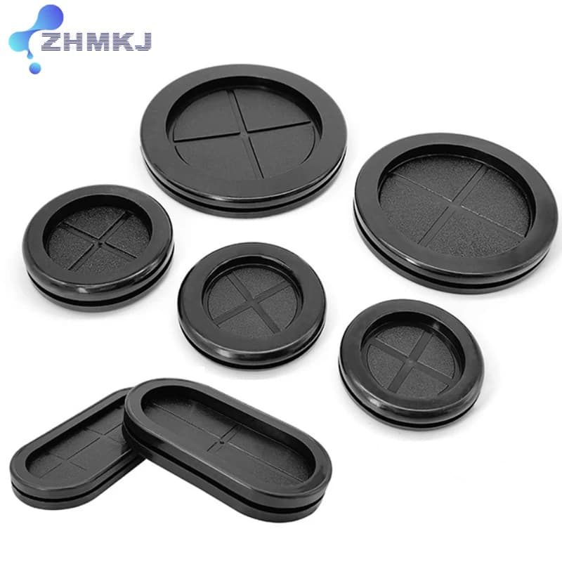 Round or Oval Double Sided Rubber Grommets Protective Coil Rubber Sealing Cap Hole Plug For Protection Wire Cable Seal Ring