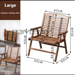 Outdoor Portable Folding Camping Chair Bamboo Summer Leisure Picnic Chair Home Balcony Back Nap Lounge Chair