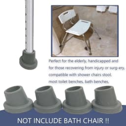 Rubber Caps Bath Chair Feet Accessories Durable Universal Bath Seat Feet Anti-Slip Shower Chair Tips