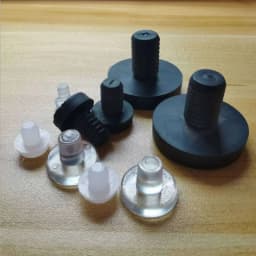 Transparent/Black Rubber Embedded Furniture Table Chair Leg Feet Bottom Glide Slide Pad Table Chair Foot Nail