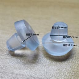 Transparent/Black Rubber Embedded Furniture Table Chair Leg Feet Bottom Glide Slide Pad Table Chair Foot Nail