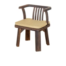 Solid Wood Chinese Vintage Lounge Chair Zen Courtyard Stool with Round Backrest & Oriental Tea Ceremony Seating for Balcony