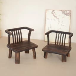 Solid Wood Chinese Vintage Lounge Chair Zen Courtyard Stool with Round Backrest & Oriental Tea Ceremony Seating for Balcony