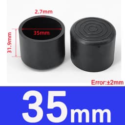  Black Round Soft PVC Table Chair Leg Tube Cap Anti-Skid Floor Protector Caps 6mm-76mm Floor Protector Pads