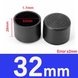  Black Round Soft PVC Table Chair Leg Tube Cap Anti-Skid Floor Protector Caps 6mm-76mm Floor Protector Pads
