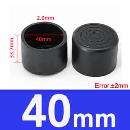  Black Round Soft PVC Table Chair Leg Tube Cap Anti-Skid Floor Protector Caps 6mm-76mm Floor Protector Pads