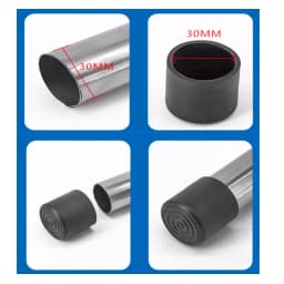  Black Round Soft PVC Table Chair Leg Tube Cap Anti-Skid Floor Protector Caps 6mm-76mm Floor Protector Pads