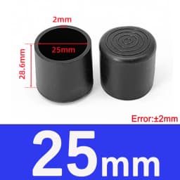  Black Round Soft PVC Table Chair Leg Tube Cap Anti-Skid Floor Protector Caps 6mm-76mm Floor Protector Pads