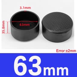 Black Round Soft PVC Table Chair Leg Tube Cap Anti-Skid Floor Protector Caps 6mm-76mm Floor Protector Pads