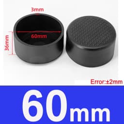  Black Round Soft PVC Table Chair Leg Tube Cap Anti-Skid Floor Protector Caps 6mm-76mm Floor Protector Pads