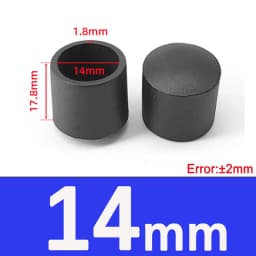  Black Round Soft PVC Table Chair Leg Tube Cap Anti-Skid Floor Protector Caps 6mm-76mm Floor Protector Pads