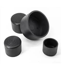  Black Round Soft PVC Table Chair Leg Tube Cap Anti-Skid Floor Protector Caps 6mm-76mm Floor Protector Pads