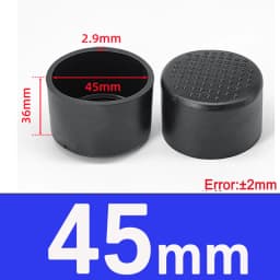  Black Round Soft PVC Table Chair Leg Tube Cap Anti-Skid Floor Protector Caps 6mm-76mm Floor Protector Pads