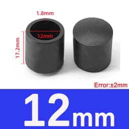  Black Round Soft PVC Table Chair Leg Tube Cap Anti-Skid Floor Protector Caps 6mm-76mm Floor Protector Pads
