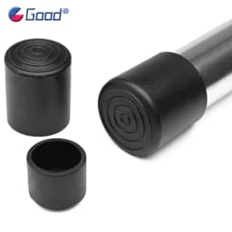  Black Round Soft PVC Table Chair Leg Tube Cap Anti-Skid Floor Protector Caps 6mm-76mm Floor Protector Pads