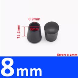  Black Round Soft PVC Table Chair Leg Tube Cap Anti-Skid Floor Protector Caps 6mm-76mm Floor Protector Pads
