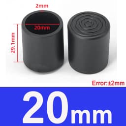  Black Round Soft PVC Table Chair Leg Tube Cap Anti-Skid Floor Protector Caps 6mm-76mm Floor Protector Pads