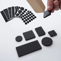 1/2/6/15/24PCS Anti Noisy Self-adhesive Furniture Leg Pads Anti-slip Rub Mat Soft Thickening Geometric Shape Floor Protector