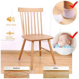 16Pcs Silicone Chair Legs Pads Sofa Anti-slip Leveling Feet Mat Furniture Anti-noise Pads Wood Floor Protectors Mat Home Decor