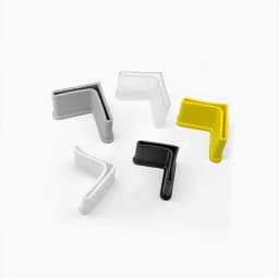 PVC Foot Cover Triangle Angle Iron Foot Rubber Pad Non-Slip Shelf Furniture Feet Leg Pads Floor Protector Black White Yellow