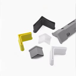 PVC Foot Cover Triangle Angle Iron Foot Rubber Pad Non-Slip Shelf Furniture Feet Leg Pads Floor Protector Black White Yellow