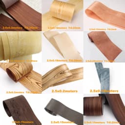 0.2-0.25mm Natural Thin Wood Veneer Roll White Oak Black Walnut Ebony Furniture Decorative Surface Board Panel Veener