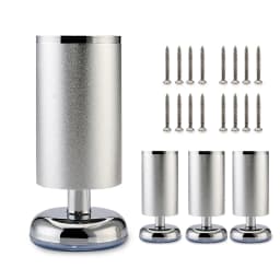 KAK 4pcs Aluminum Alloy Furniture Legs Adjustable Sofa Leg Table Feet Replacement 6-30CM Heavy Duty 400KG Furniture Support Leg