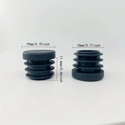12 Pcs 10/19-50 mm Round Plastic Hole Plugs Caps ,Inserts for Metal Tubing, Glide Protection from Chair Furniture parts