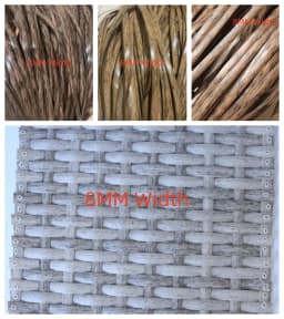 10 Meters PE Wood Color PE Flat Gradient Synthetic Rattan Material Weaving Plastic Cane For Outdoor Chair Table Basket