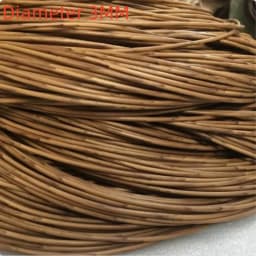 10 Meters PE Wood Color PE Flat Gradient Synthetic Rattan Material Weaving Plastic Cane For Outdoor Chair Table Basket