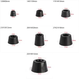 10pcs Furniture Slip Feet Black Speaker Bed Table Box Tapered Rubber Shock Protection Floor Protective Pad  Furniture Parts