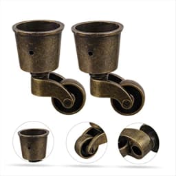 A04I Sofa Casters Round Sofa Heavy Duty Slides Swivel Casters 1.5 Inch Casters Retro Casters Furniture Pulleys,4 PCS