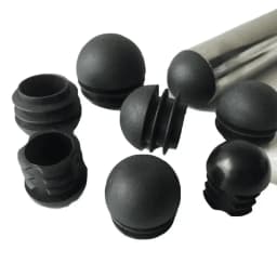 1-20Pcs Domed Round Plastic Blanking End Caps Chair Feet Tube Inserts Plug Dust Cover 13mm-76mm black&White