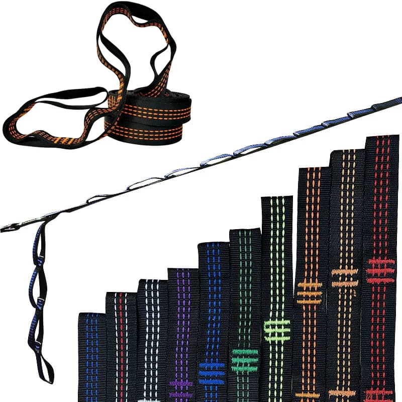 Lighten Up Hammock Tree Straps Camping Hammock Accessories with 2 Carabiner Camping Hanging Straps High Bearing