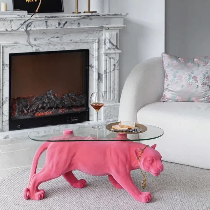Designer Modern Creative Light Luxury Minimalist Art Animal Leopard Home Living Room Small Apartment Coffee Table
