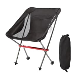 Portable Aluminum Alloy Moon Chair Outdoor Dining Camping Leisure Backrest Beach Camping Chair Foldable Handbag Fishing Chair
