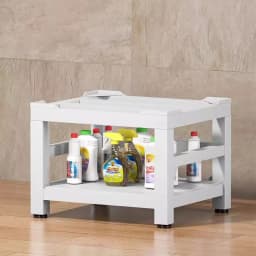 Universal Washing Machine Pedestal Stand with Storage Shelf Non-Slip Base for Top Load Heavy Duty Floor-standing Leveling Feet