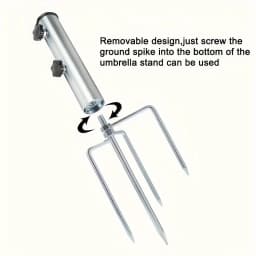 1pcs Umbrella Base 4 Pointed Tips Outdoor Umbrella Detachable Portable Sunshade Ground Anchor Pole Diameter Less Than 1.37 Inch