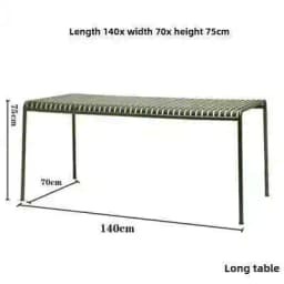 Modern Simple Courtyard Outdoor Tables and Chairs Milk Tea Shop Cafe Wrought Iron Color Outdoor Tables and Leisure Beach Chairs