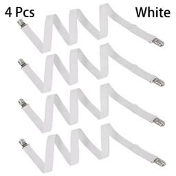 4PCS Double Clip Sheet Fasteners - Versatile Sheet Clips for Bed Sheets and Sofa Covers with Non-slip Adjustment