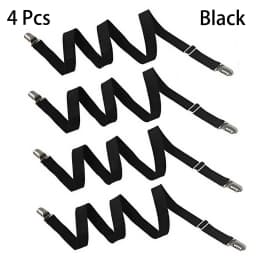 4PCS Double Clip Sheet Fasteners - Versatile Sheet Clips for Bed Sheets and Sofa Covers with Non-slip Adjustment