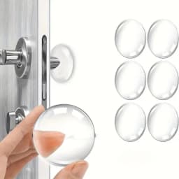 6/12/24pcs Door Knob Wall Shield Clear Soft Silicone Handle Bumper Mute Stickers Protector Muffler Pad Protective Plug