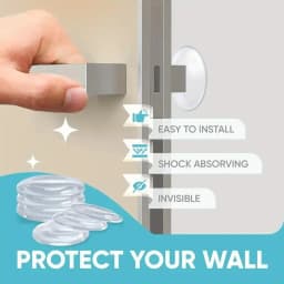 6/12/24pcs Door Knob Wall Shield Clear Soft Silicone Handle Bumper Mute Stickers Protector Muffler Pad Protective Plug