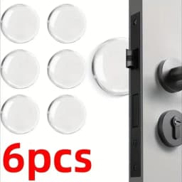 6/12/24pcs Door Knob Wall Shield Clear Soft Silicone Handle Bumper Mute Stickers Protector Muffler Pad Protective Plug