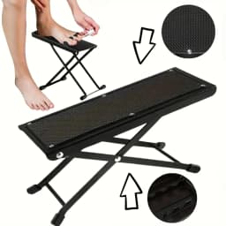 Adjustable Folding Footrest 4-Height Levels Non-Slip Pedicure Platform Stable Pedal Stand for Beauty Salons Toe Nail Care Tool