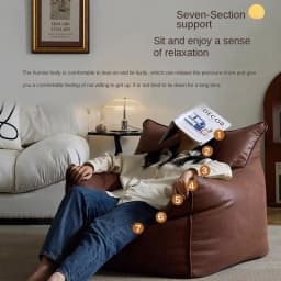 MOMO Single Sofa Tatami Single Small Household Bean Bag Small Sofa Can Lie Sleeping Bedroom Balcony Sitting Chair Lazy Sofa